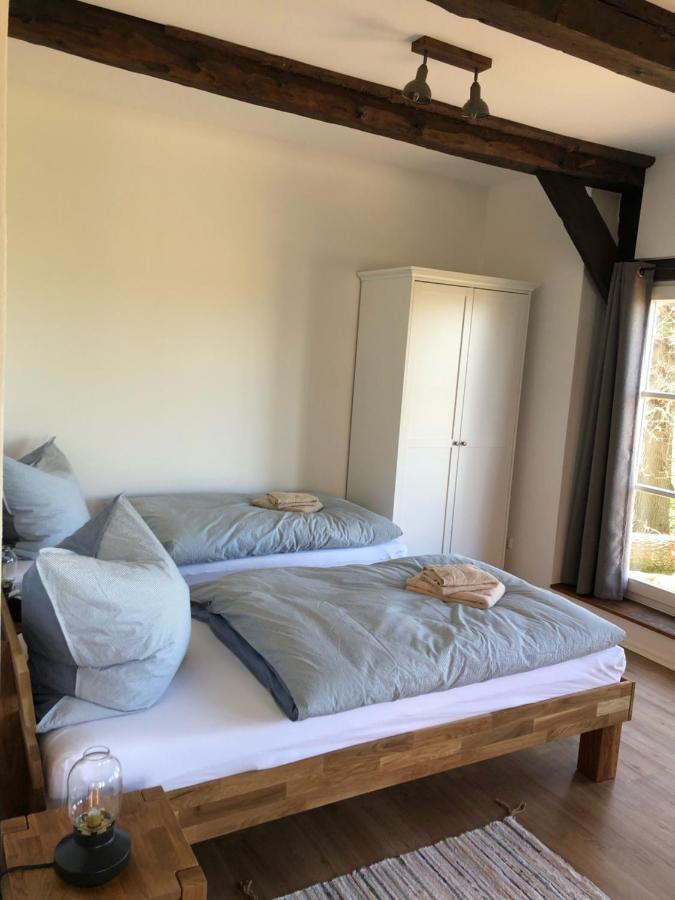 Altes Backhaus Bauernhof Vogel Appartement Rohrsen Buitenkant foto