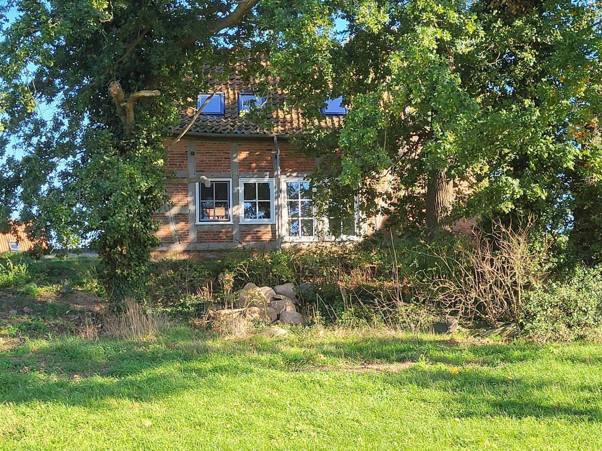 Altes Backhaus Bauernhof Vogel Appartement Rohrsen Buitenkant foto
